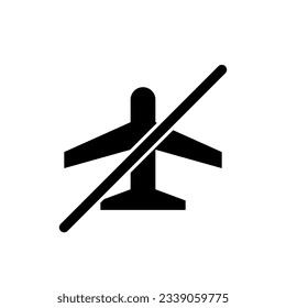 airplane mode icon vector isolated on white background. Simple vector logo
