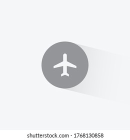 Airplane Mode Icon Vector in Trendy Flat Style. Plane Symbol Illustration