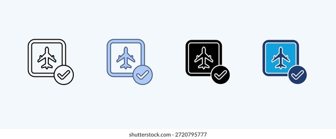 Airplane Mode Multiple Icon Illustration Vector