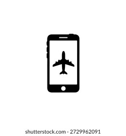 airplane mode silhouette vector illustration