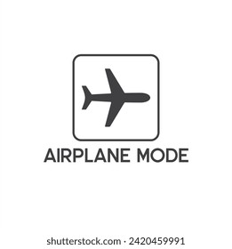 airplane mode symbol, airplane mode icon, vector art.