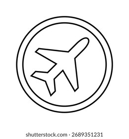 airplane mode tech engagement line icon vector. airplane mode tech engagement sign. isolated contour symbol black illustration