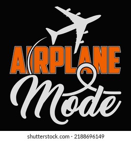 Airplane mode Traveling Corps T shirt and mug design vector illustration