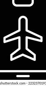 Airplane Mode Vector Icon Design Illustration
