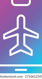 Flugzeugmodus, Vektorsymbol, Entwurfsgrafik
