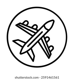 Airplane Mode Vector Line Icon Design