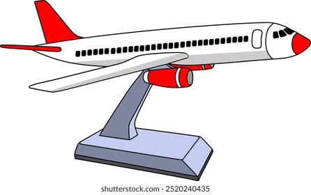 Flugzeug Modell, Vektorgrafik einzeln auf Hintergrund