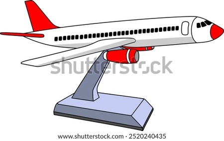 Airplane Model vector illustration isolated on with background