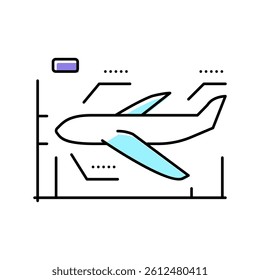 airplane modeling color icon vector. airplane modeling sign. isolated symbol illustration