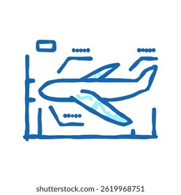 airplane modeling doodle icon sketch vector. airplane modeling sign. isolated symbol illustration