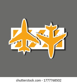 airplane moderen logo design 3d illlustration