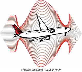 airplane modern design vector art
