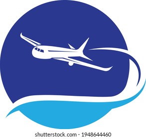 airplane modern vector logo design