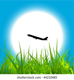 airplane with nature