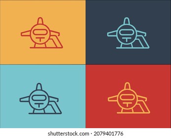 Planilla Del Logotipo Del Avión De Embarque, Simple Icono Plano Del Aeropuerto, Avión, Viaje