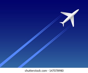 Airplane on sky