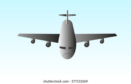 Airplane on the sky