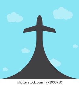 Airplane on the sky