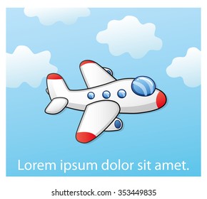 Airplane on a sky background.