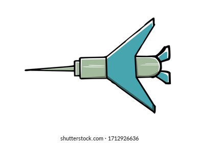 Plano aéreo en fondo blanco, ilustración vectorial