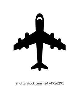 airplane on a white background- vector icon	