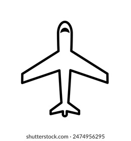 avión sobre un fondo blanco - Vector icono	