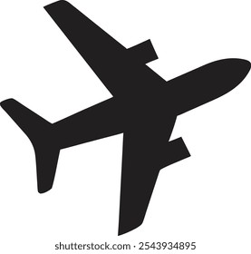 airplane on a white background- vector icon,airplane silhouette.
