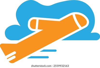 airplane on a white background- vector icon
