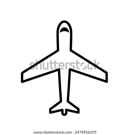 airplane on a white background- vector icon	