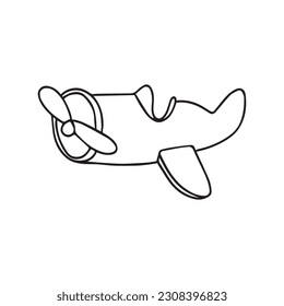 Airplane one line drawing minimalism design vector illustration.