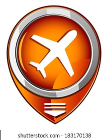 Airplane - orange pointer