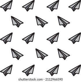 Airplane. Origami. Pattern with origami airplane
