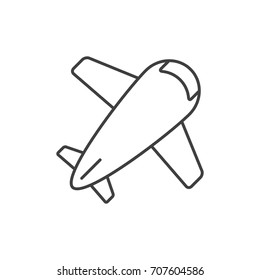 Airplane outline icon