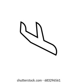 Airplane outline icon illustration isolated vector sign symbol