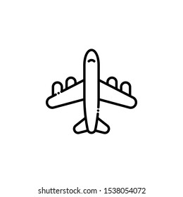 Airplane outline icon. Shipping and Delivery Illustration style.