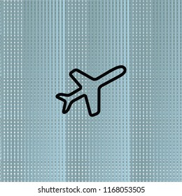 Airplane outline icon, vector design