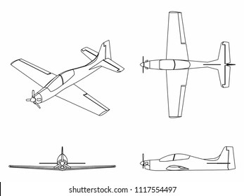 Airplane Outline only.