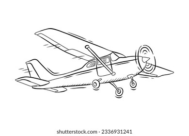 airplane outline. Vector illustration. airplane sketch. airplane outline drawing. Airplane path line drawing. airline linear style. flight outline. aircraft, Plane. isolated on white background.