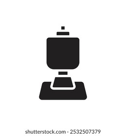 Airplane Oxygen Mask Filled Icon Vector Illustration