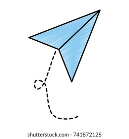 airplane paper flying icon