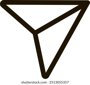 Airplane paper icon isolated Vector stock illustration