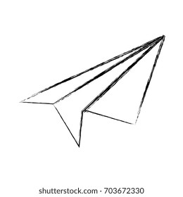 airplane paper isolated icon