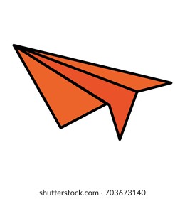 airplane paper isolated icon