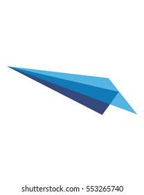 Airplane paper logo icon vector