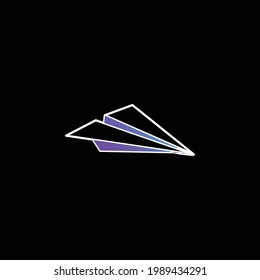 Icono de vector de gradiente azul de hoja de papel