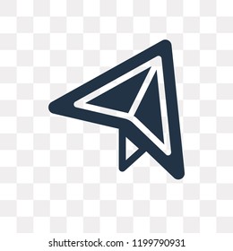 Airplane of paper sheet vector icon isolated on transparent background, Airplane of paper sheet transparency concept can be used web and mobile