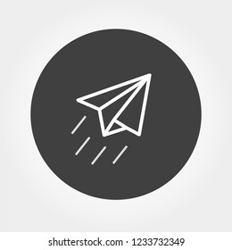 Airplane Paper sign , icon paper plane vector illustration