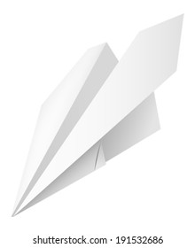 Airplane of the paper, vector illustration