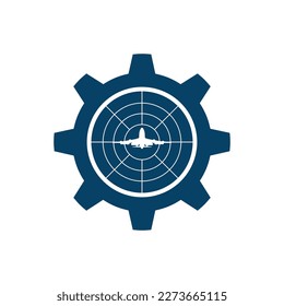 Airplane parts logo concept vector illustration.