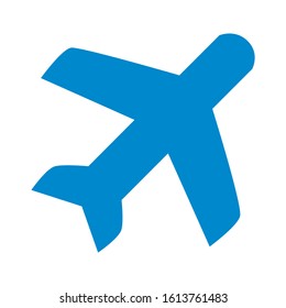 Icono plano de la ilustración del vector del avión de pasajeros